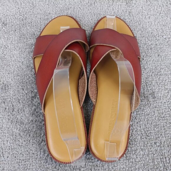 Cynthia Rowley Sandals Womens Size 7 Shoes Flats Criss Cross Straps Slip On - Picture 7 of 9